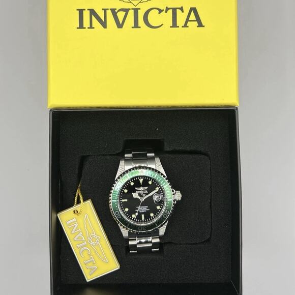 Invicta Pro Diver Men’s Watch-37.5mm, Steel (48725) Green Bezel– NEW main image 8